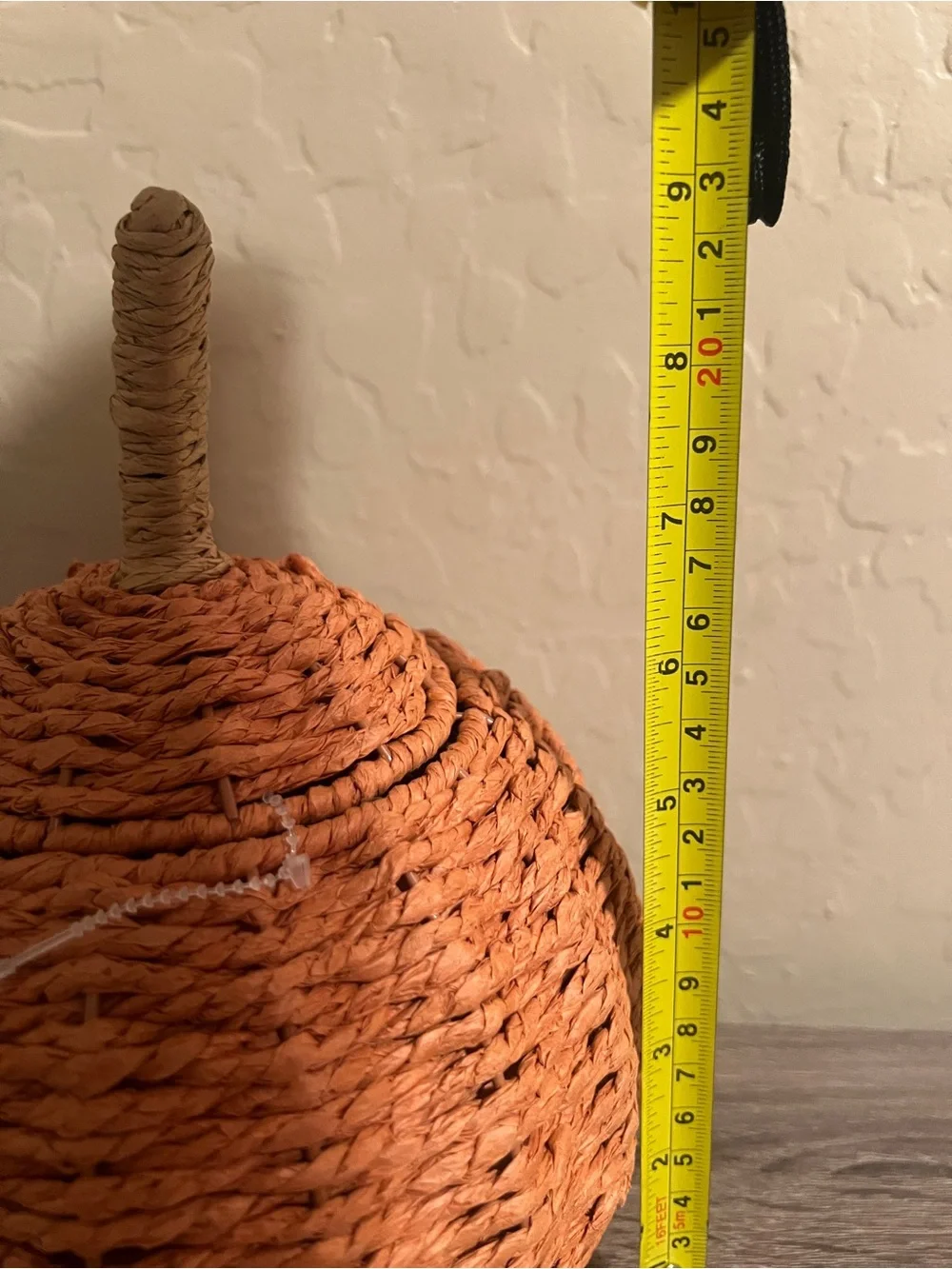 Target Bullseye Pumpkin Basket Orange Wicker Lid NWOT
